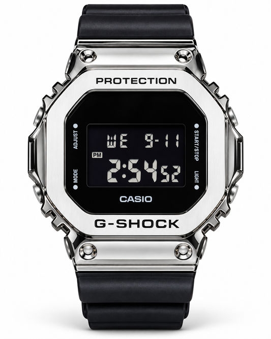 G-SHOCK 5600BB METAL BODY SILVER BLACK