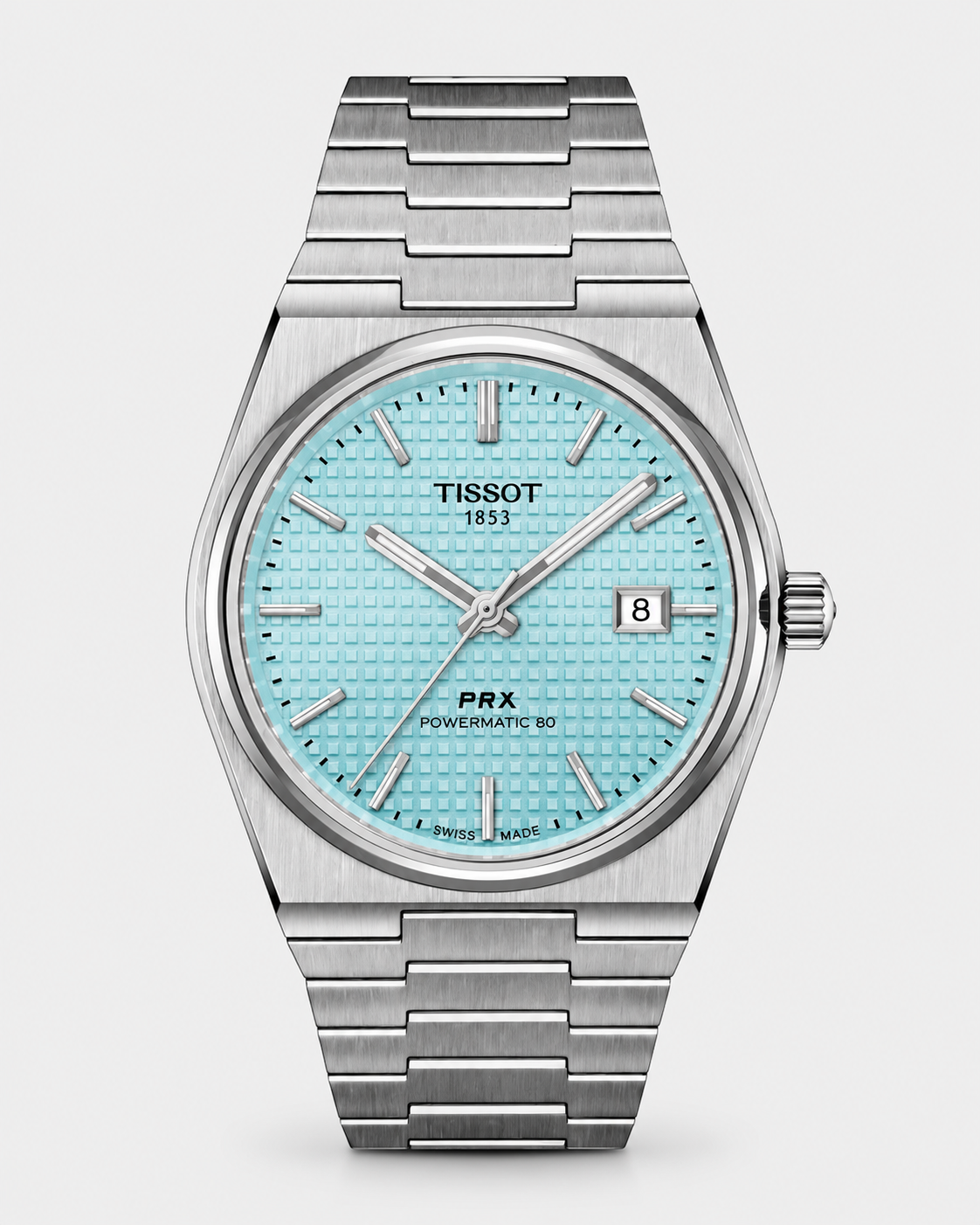 Tissot PRX Inspired Luxury Watch (Cool-light Blue Dial) | Premium Steel Finish