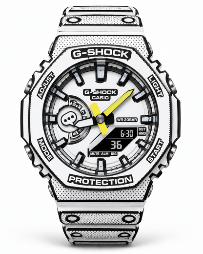 G-Shock GA-2100 Inspired Watch | White Manga Edition Design