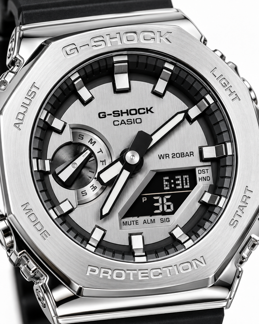 G-SHOCK-2100 SILVER-BLACK