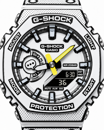 G-Shock GA-2100 Inspired Watch | White Manga Edition Design