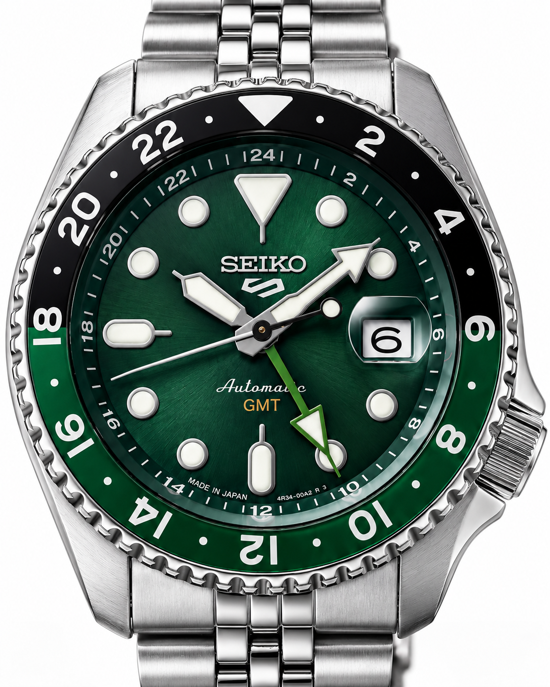 Emerald Green GMT Automatic Steel Watch
