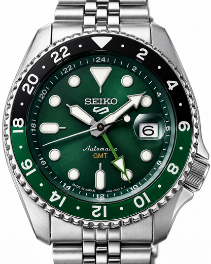 Emerald Green GMT Automatic Steel Watch
