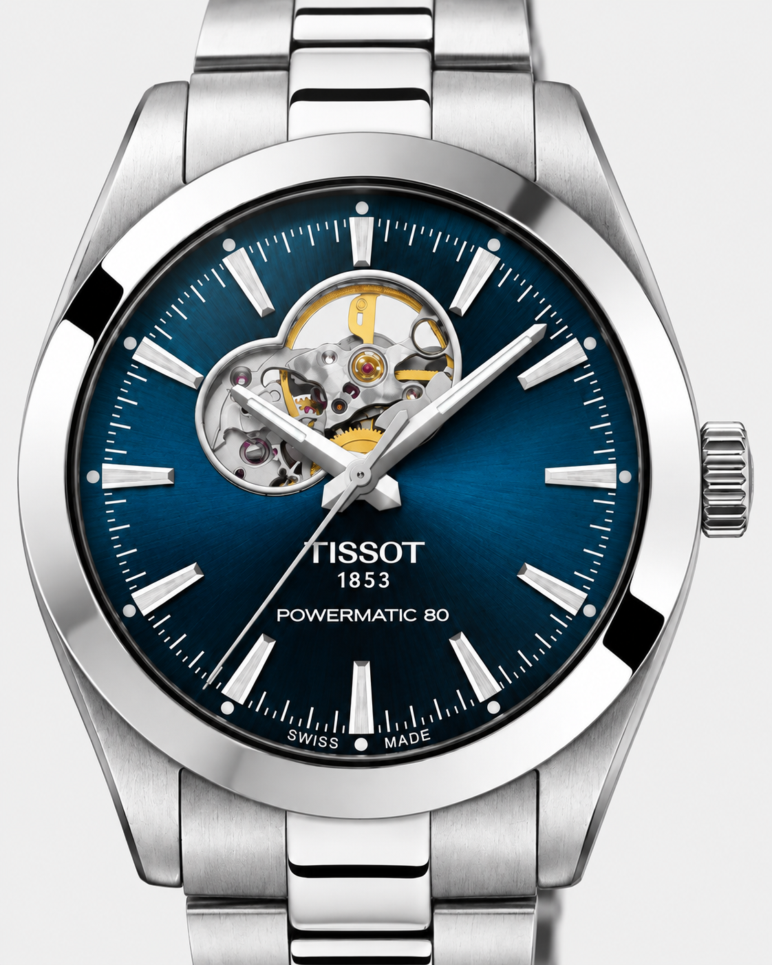 Tissot Gentleman Powermatic 80 Open Heart HIGH PREMIUM QUALITY AUTOMATIC