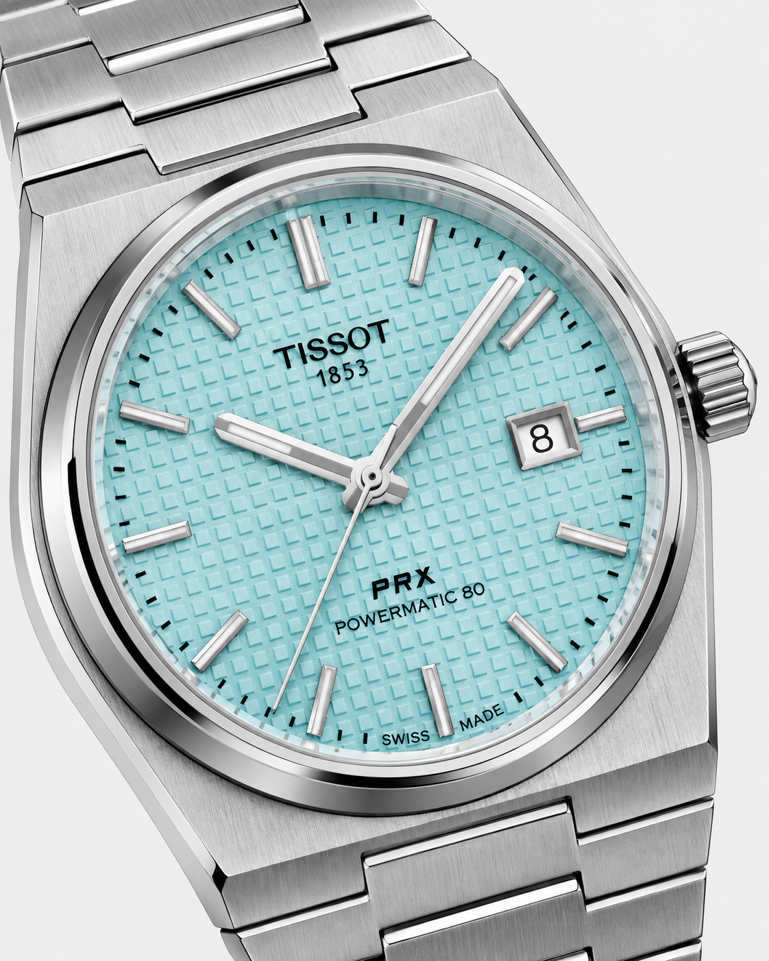 Tissot PRX Inspired Luxury Watch (Cool-light Blue Dial) | Premium Steel Finish