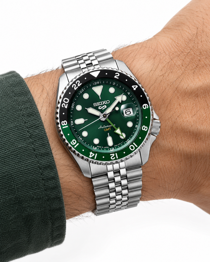 Emerald Green GMT Automatic Steel Watch