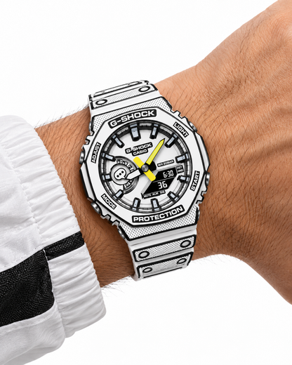 G-Shock GA-2100 Inspired Watch | White Manga Edition Design