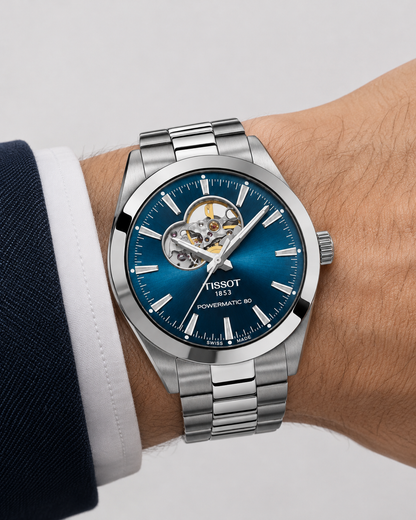 Tissot Gentleman Powermatic 80 Open Heart HIGH PREMIUM QUALITY AUTOMATIC