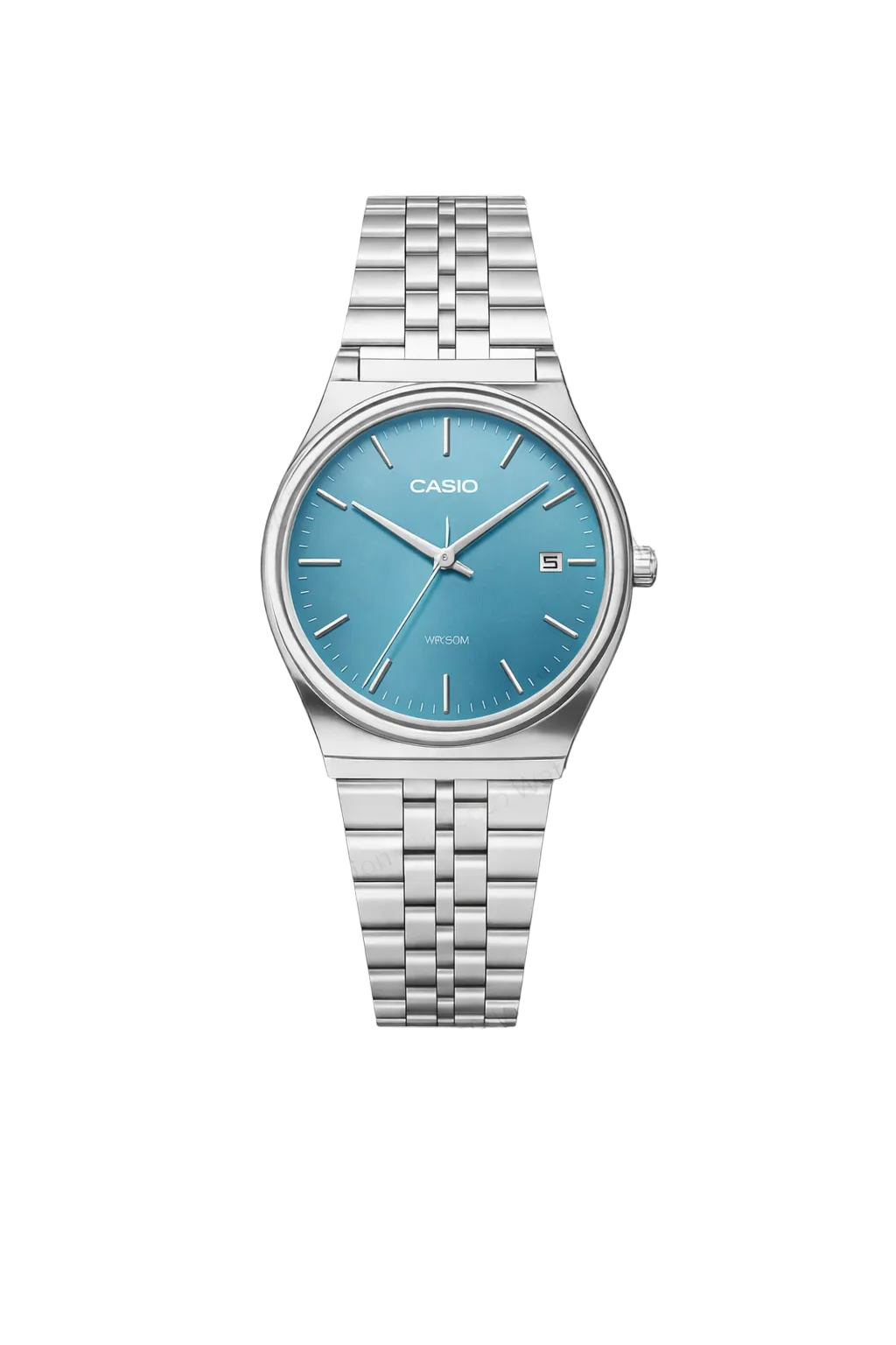 CASIO ANALOG MTP SILVER-Tiffny Blue