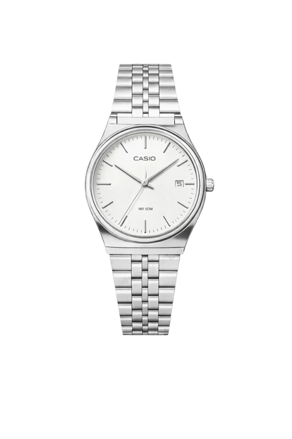 CASIO ANALOG MTP SILVER-White
