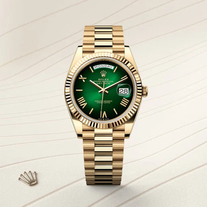 ROLEX Day-Date 41 ROSE GOLD GREEN